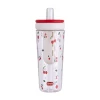 Summer new dopamine plastic cup, girls' tea-water separation fruit tea straw cup, outdoor portable hand-held travel cup Item Picture